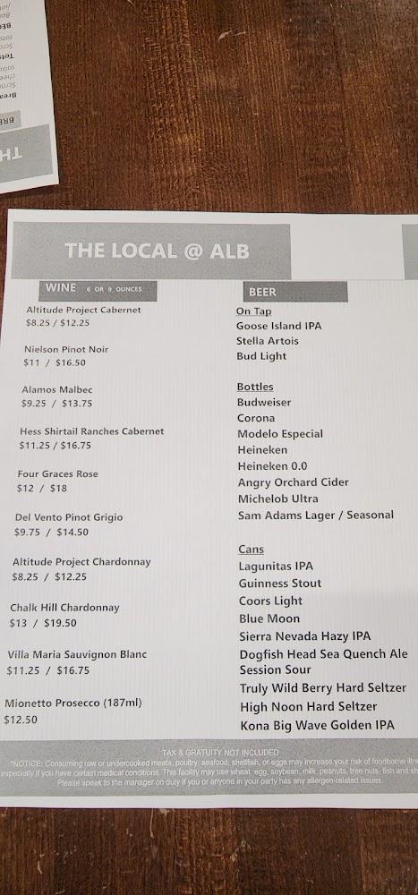 The Local @ALB Menu image 2